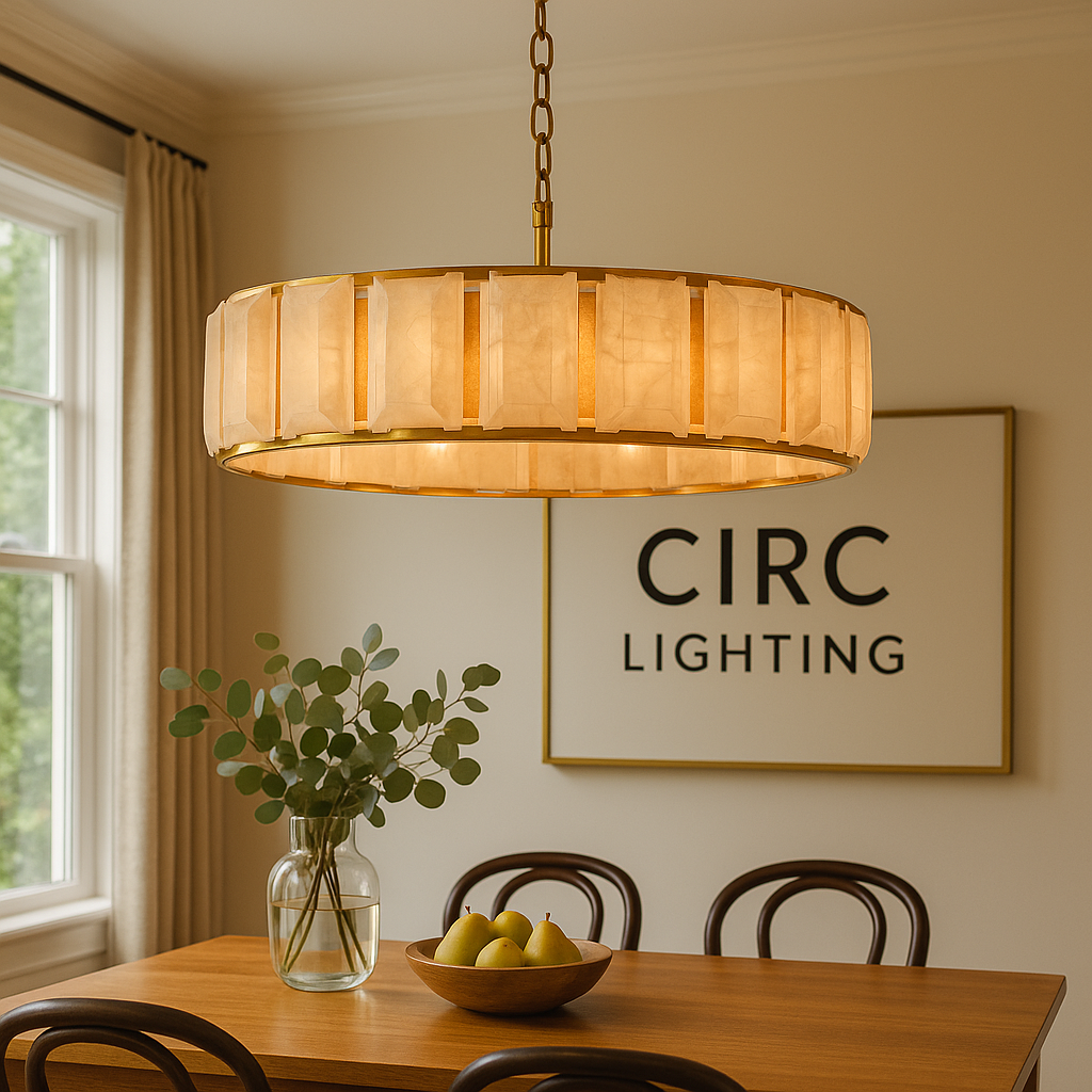Harlow Calcite Round Chandelier 43"