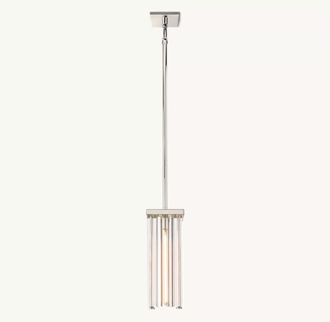Savile Square Pendant – Brass & K9 Crystal