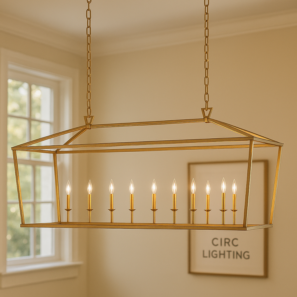 19th C. English Openwork Rectangular Chandelier 72"