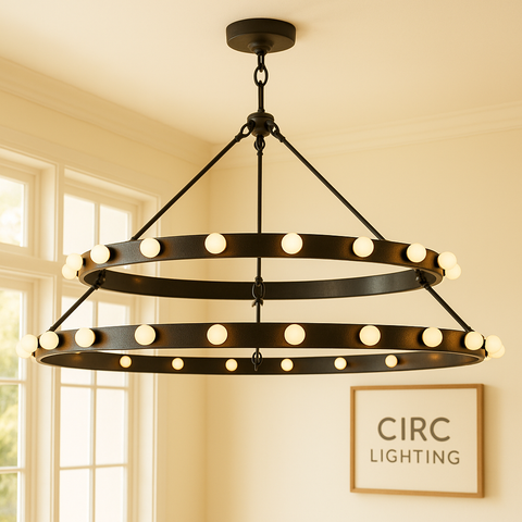 Vitoria Round Two Tiered Chandelier 48"