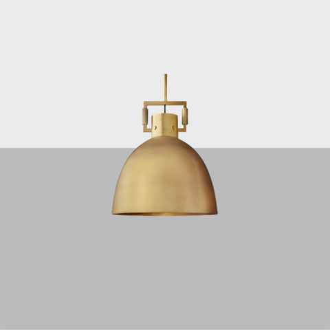 Machinist Metal Cloche Pendant – Brass & Nickel