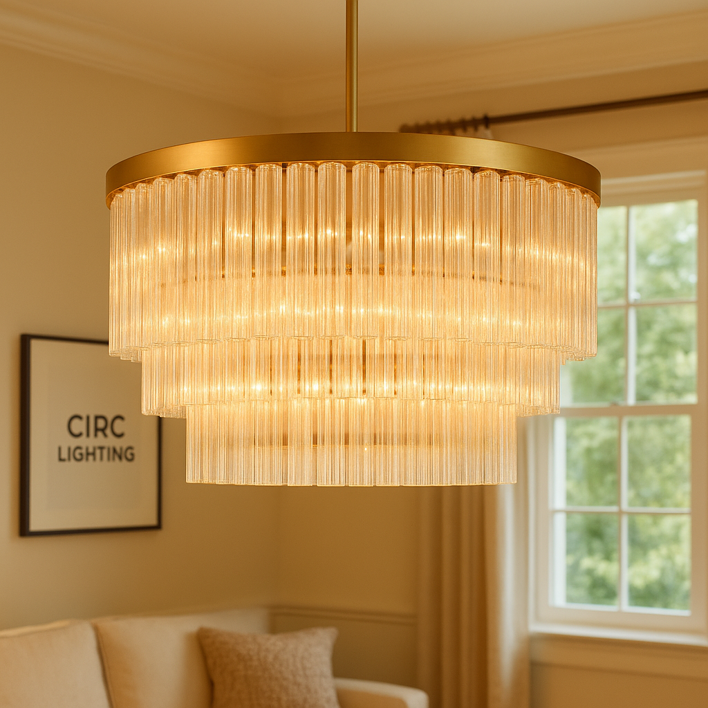 Cielo Three-Tier Round Chandelier 48"