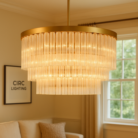 Cielo Three-Tier Round Chandelier 48"
