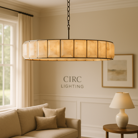 Harlow Calcite Round Chandelier 60"