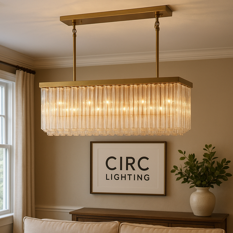 Cielo Rectangular Chandelier 54"