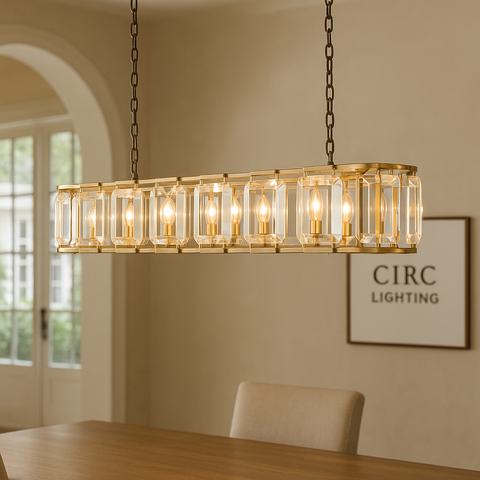 Harlow Crystal Rectangular Chandelier 62"