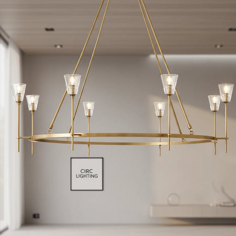 Torche De Verre Round Chandelier 58"