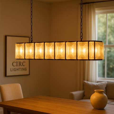 Harlow Calcite Rectangular Chandelier 54"