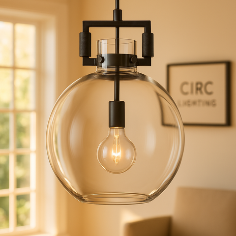 Machinist Glass Globe Pendant