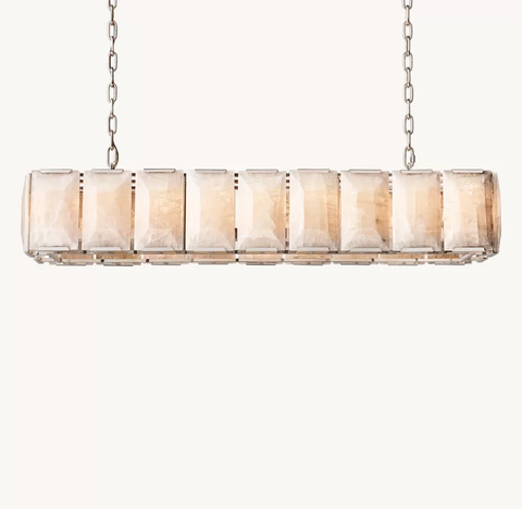 Harlow Calcite Rectangular Chandelier 62"