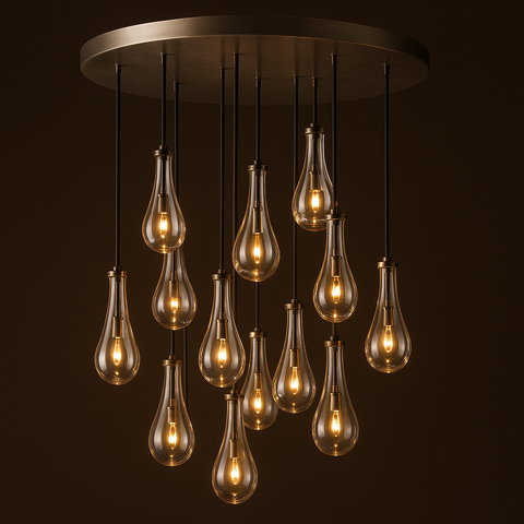 Rain Round Chandelier 36"