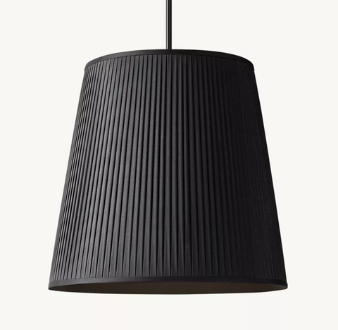 Reed Pleated Barrel Pendant – Luxury Silk Ceiling Light