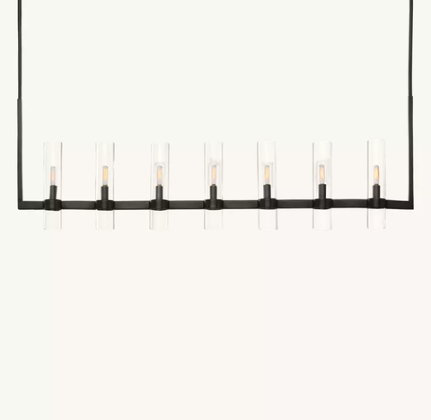 Ravelle Linear Chandelier 59" – Glass Light