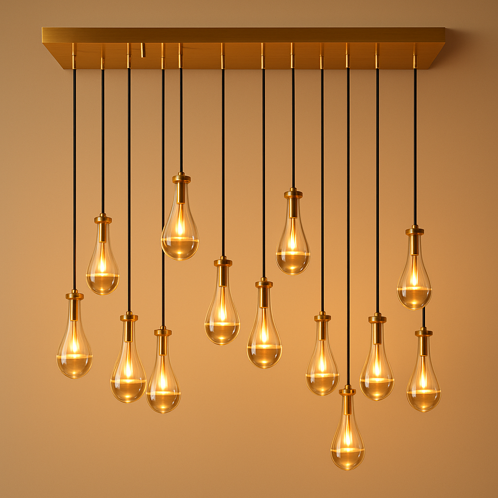 Rain Rectangular Chandelier 54"