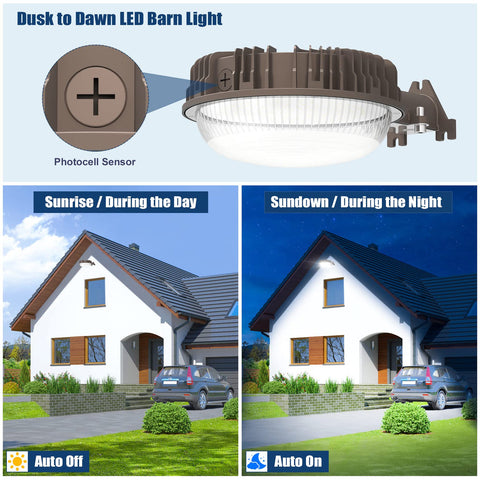 CIRC 100W LED Barn Light | 5000K Daylight White | Photocell Dusk-to-Dawn | Heavy-Duty Farmhouse & Warehouse Lighting