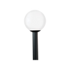 Globe 12" Post Lantern | Minimalist Modern Outdoor Globe Lighting