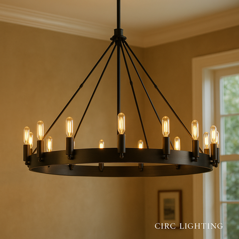 Camino Vintage Filament Round Chandelier 26"