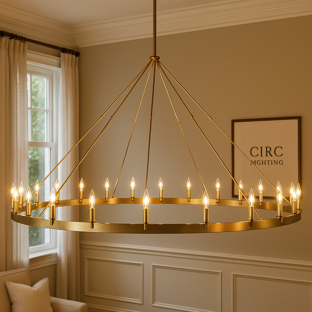 Camino Vintage Candelabra Round Chandelier 73"