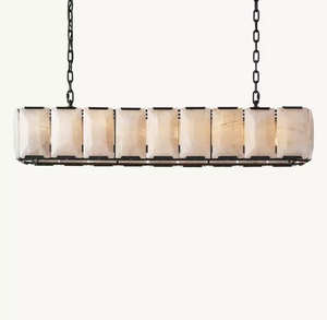 Harlow Calcite Rectangular Chandelier 62"