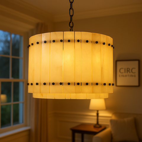 San Marco Alabaster Round Chandelier 22"