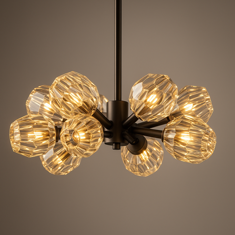 Boule De Cristal Clear Glass Round Chandelier 24"
