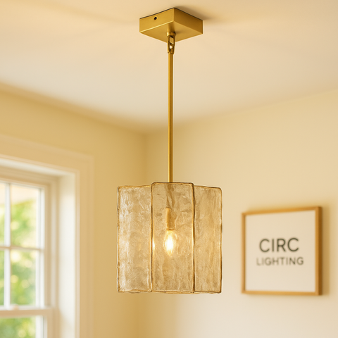 Lattice Smoke Glass Pendant