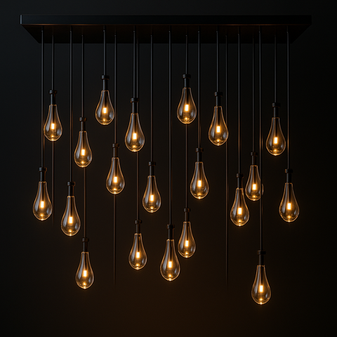 Rain Rectangular Chandelier 72"