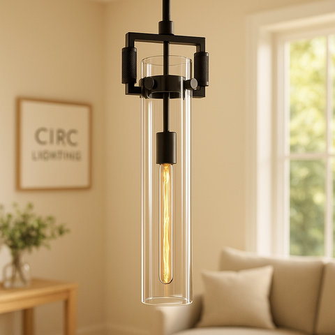 Machinist Glass Cylinder Pendant