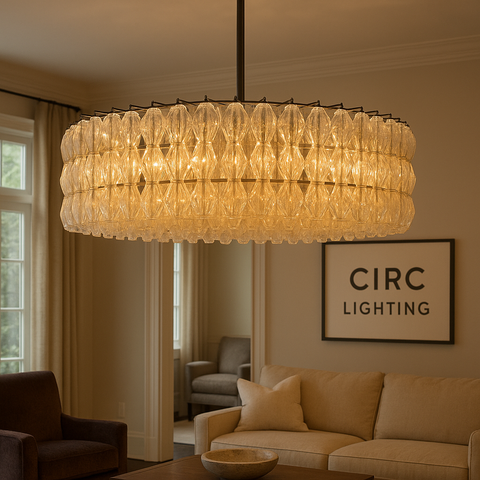 Chiara Clear Glass Round Chandelier 47"