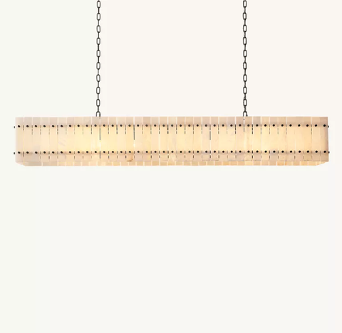 San Marco Alabaster Linear Chandelier 72"