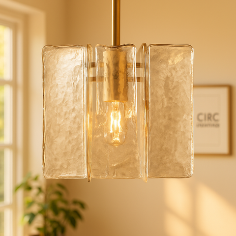 Lattice Smoke Glass Pendant