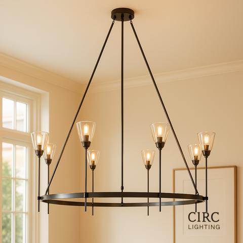 Torche De Verre Round Chandelier 46"