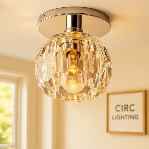 Boule De Cristal Clear Glass Petite Flushmount