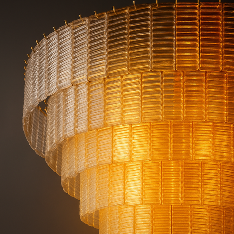 Sirene Clear Glass Round Chandelier 41"