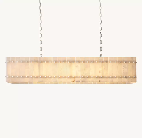 San Marco Alabaster Linear Chandelier 54"