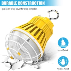 CIRC 100W LED Linkable Work Light 5000K 100–277V Yellow with US Plug