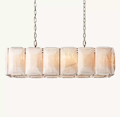 Harlow Calcite Rectangular Chandelier 42"