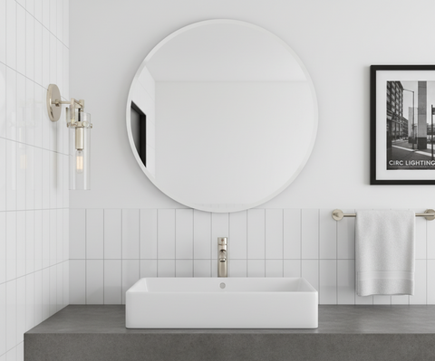 Machinist Glass Cylinder Sconce 9"