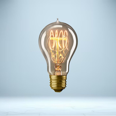 A19 Amber Quad-Loop Filament Bulb 25W | E26 Incandescent