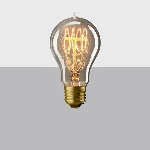 A19 Amber Quad-Loop Filament Bulb 25W | E26 Incandescent