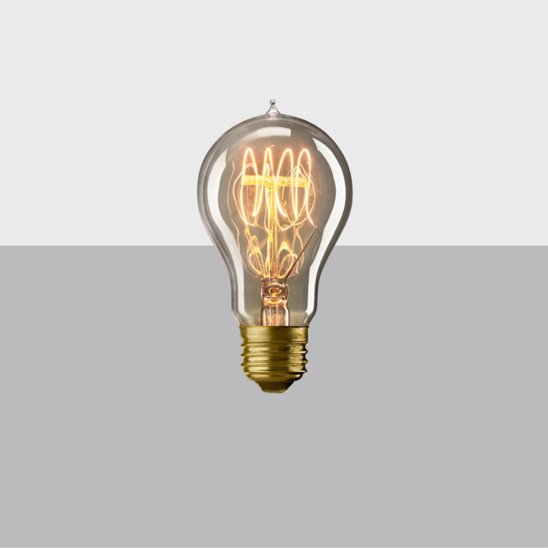 A19 Amber E26 Quad-Loop Filament Incandescent Bulb