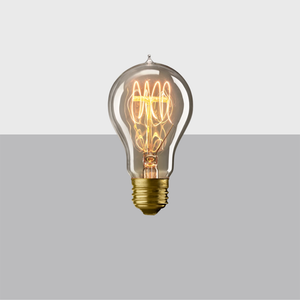A19 Amber E26 Quad-Loop Filament Incandescent Bulb
