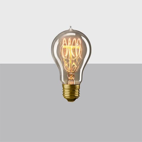 A19 Amber E26 Quad-Loop Filament Incandescent Bulb
