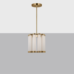 Alo Medium Pendant Light | Fluted Glass Modern LED Fixture