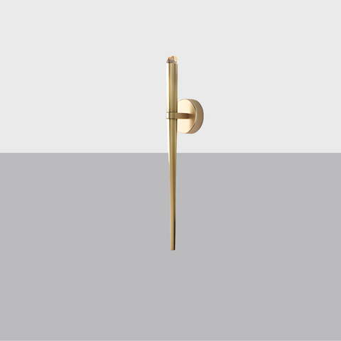 Aquitaine Torch Sconce | LED Brass & Crystal Wall Light
