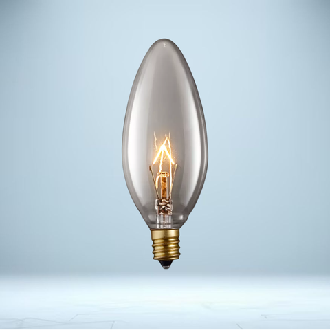 Bullet Tip Candelabra Bulbs 15W | E12 Set of 6, 2700K