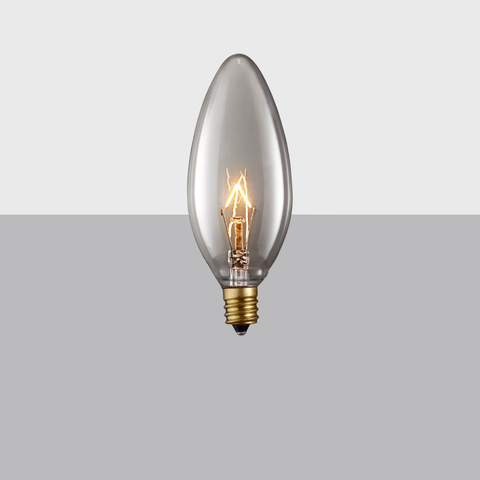 Bullet Tip Candelabra Bulbs 15W | E12 Set of 6, 2700K
