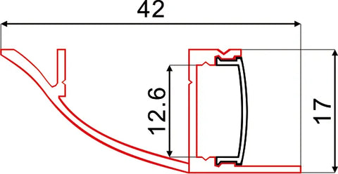 Aluminum LED Profile C054 | Wide 42mm 1M/2M/3M | CIRC Lighting