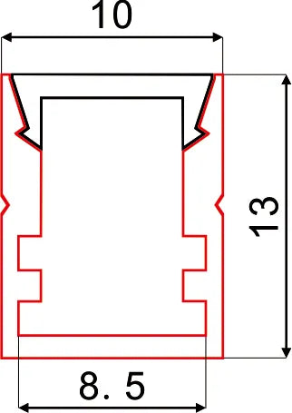 Aluminum LED Profile C058 |  10mm 1M/2M/3M | CIRC Lighting