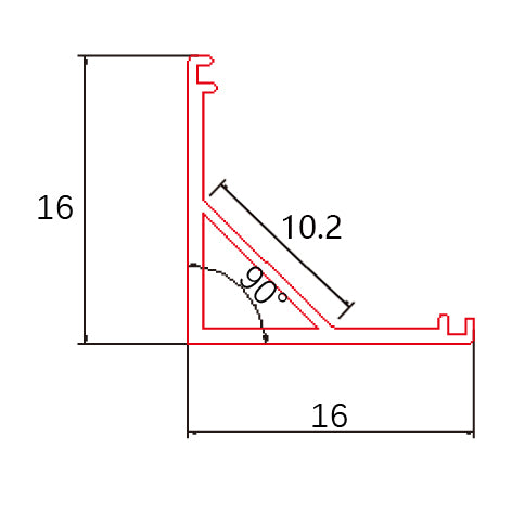 CIRC C003A Aluminum LED Channel Profile | Aluminum corner LED profile with Round Cover